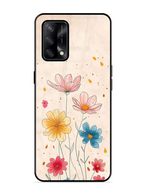 Delicate Bloom Glossy Soft Edge Case for Oppo F19 Chachhi