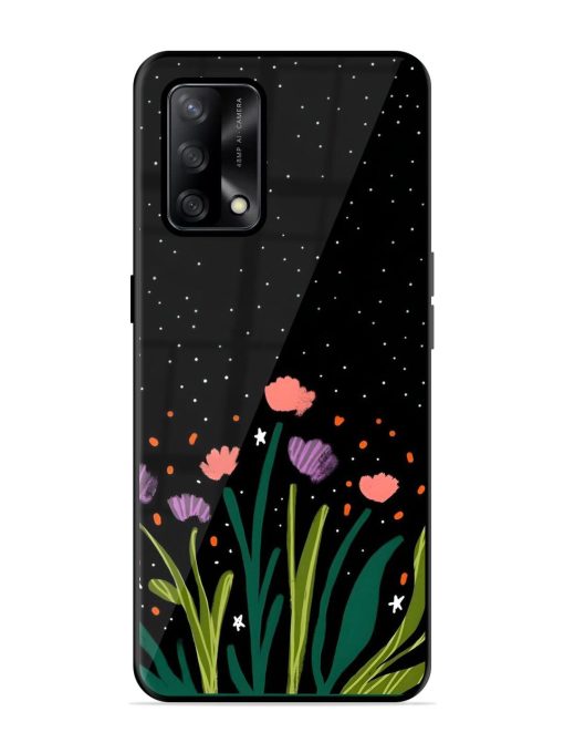 Midnight Bloom Glossy Soft Edge Case for Oppo F19 Chachhi