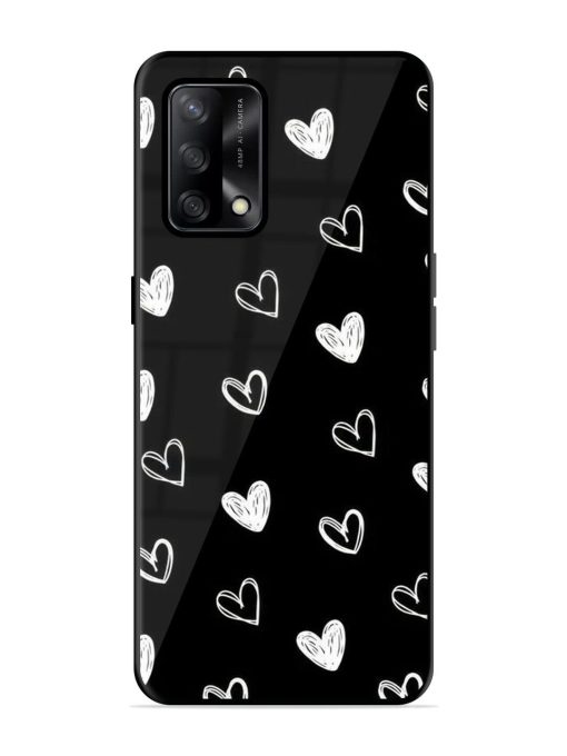 Scattered Hearts Glossy Soft Edge Case for Oppo F19 Chachhi