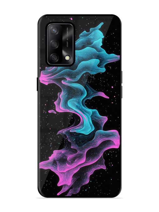 Cosmic Currents Glossy Soft Edge Case for Oppo F19 Chachhi