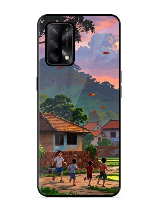 Sunset Play Glossy Soft Edge Case for Oppo F19 Chachhi