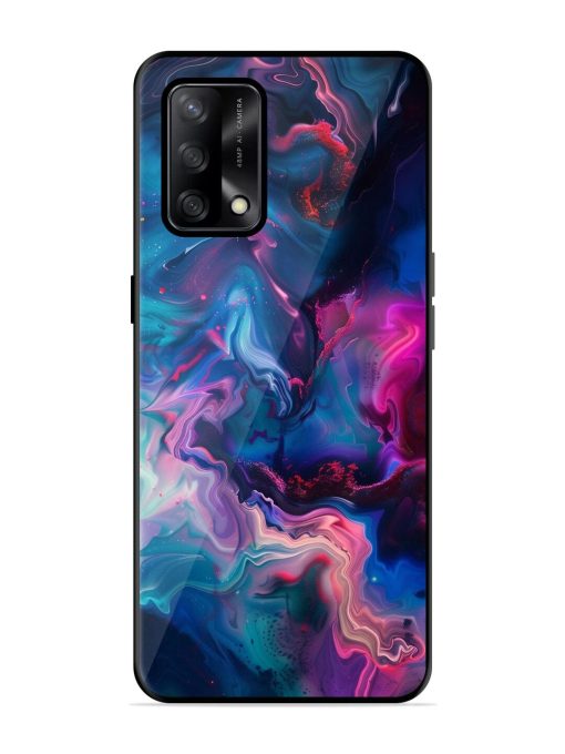 Cosmic Swirl Glossy Soft Edge Case for Oppo F19 Chachhi