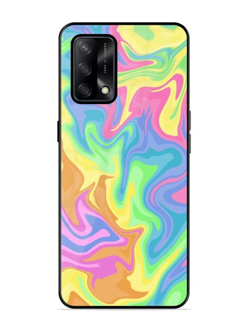 Whimsical Swirl Glossy Soft Edge Case for Oppo F19 Chachhi