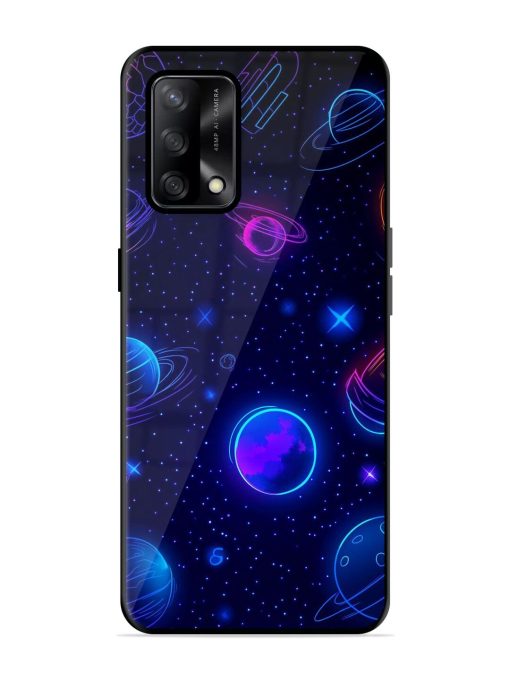 Neon Cosmos Glossy Soft Edge Case for Oppo F19 Chachhi