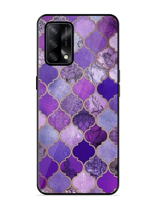 Purple Mosaic Magic Glossy Soft Edge Case for Oppo F19 Chachhi