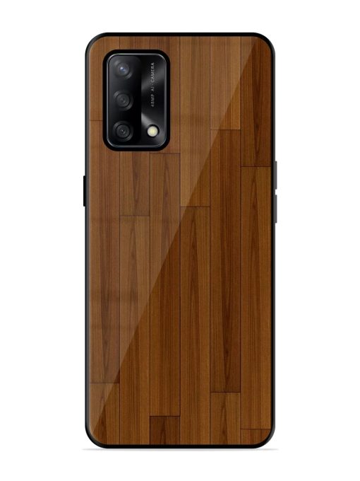 Warm Woodgrain Glossy Soft Edge Case for Oppo F19 Chachhi