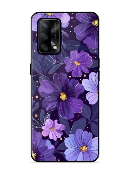 Purple Paradise Glossy Soft Edge Case for Oppo F19 Chachhi