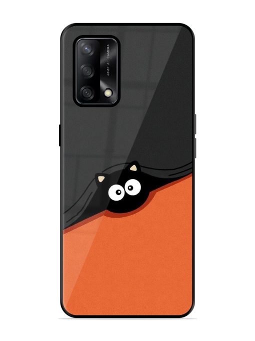 Peek-A-Boo Kitty Glossy Soft Edge Case for Oppo F19 Chachhi