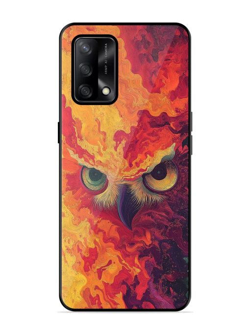 Fiery Owl Glossy Soft Edge Case for Oppo F19