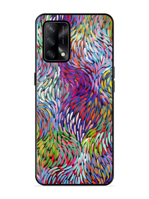 Vibrant Waves Glossy Soft Edge Case for Oppo F19 Chachhi