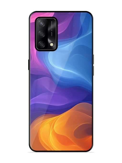 Cosmic Currents Glossy Soft Edge Case for Oppo F19 Chachhi