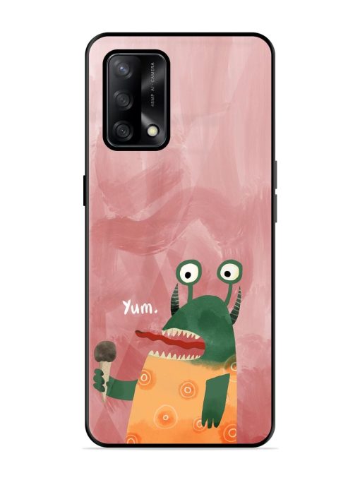 Hungry Monster Glossy Soft Edge Case for Oppo F19 Chachhi