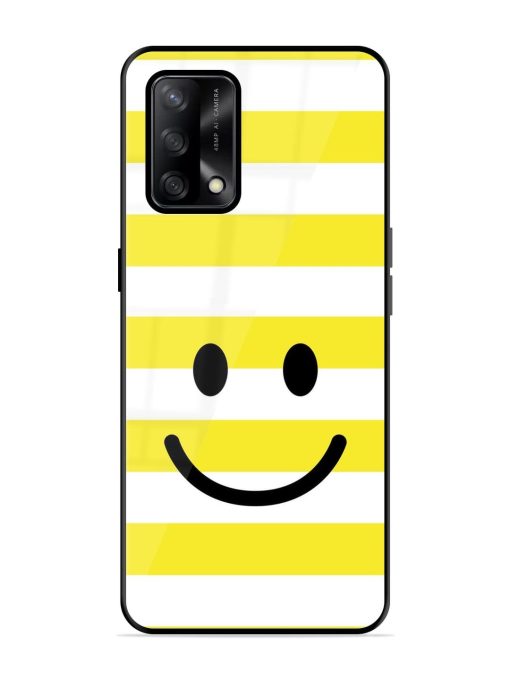 Smiling Stripes Glossy Soft Edge Case for Oppo F19 Chachhi