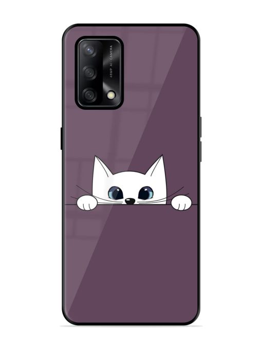 Peek-A-Boo Kitty Glossy Soft Edge Case for Oppo F19 Chachhi