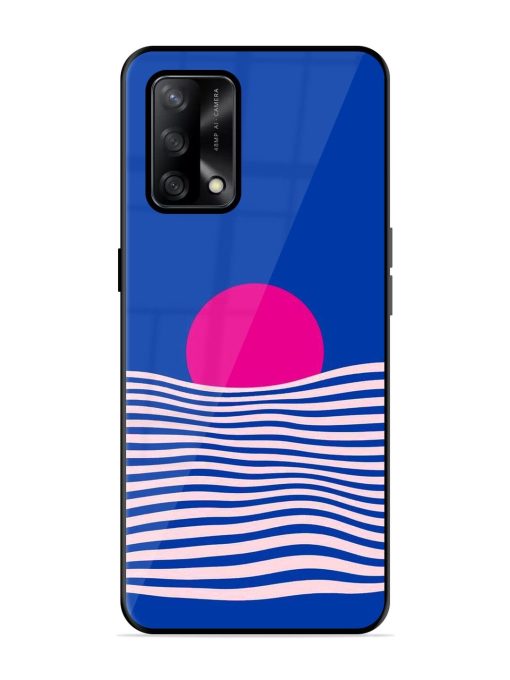 Pink Sunset Over Blue Waves Glossy Soft Edge Case for Oppo F19 Chachhi