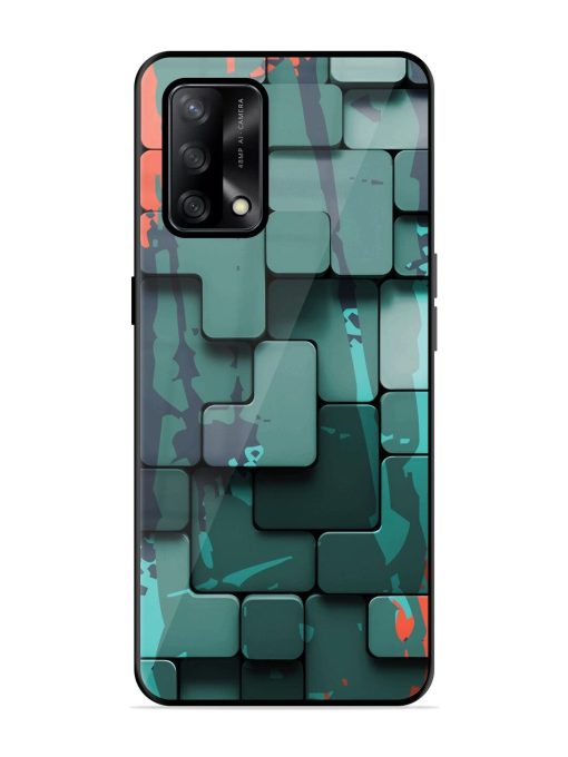 Abstract Geometric Mosaic Glossy Soft Edge Case for Oppo F19 Chachhi