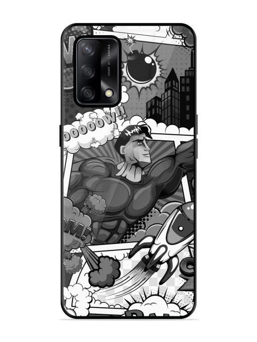 Comic Book Chaos Glossy Soft Edge Case for Oppo F19 Chachhi