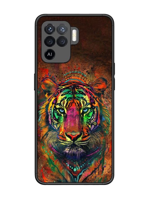 Cosmic Tiger Glossy Soft Edge Case for Oppo F19 Pro Chachhi