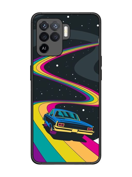 Rainbow Road Glossy Soft Edge Case for Oppo F19 Pro Chachhi