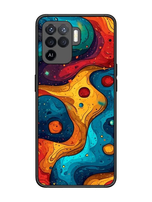 Cosmic Swirl Glossy Soft Edge Case for Oppo F19 Pro Chachhi