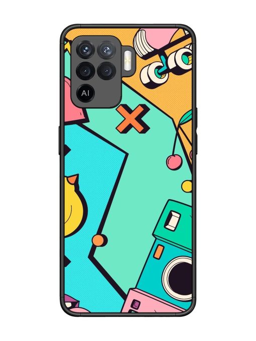 Retro Remix Glossy Soft Edge Case for Oppo F19 Pro Chachhi