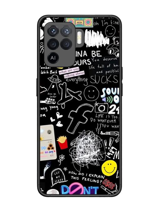 Doodle Diary Glossy Soft Edge Case for Oppo F19 Pro Chachhi