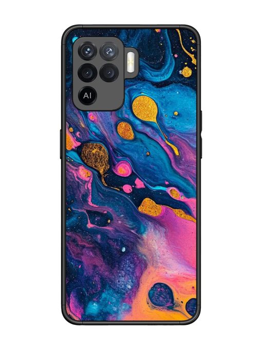 Cosmic Swirl Glossy Soft Edge Case for Oppo F19 Pro Chachhi