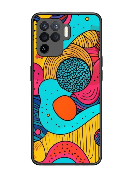 Psychedelic Patterns Glossy Soft Edge Case for Oppo F19 Pro Chachhi