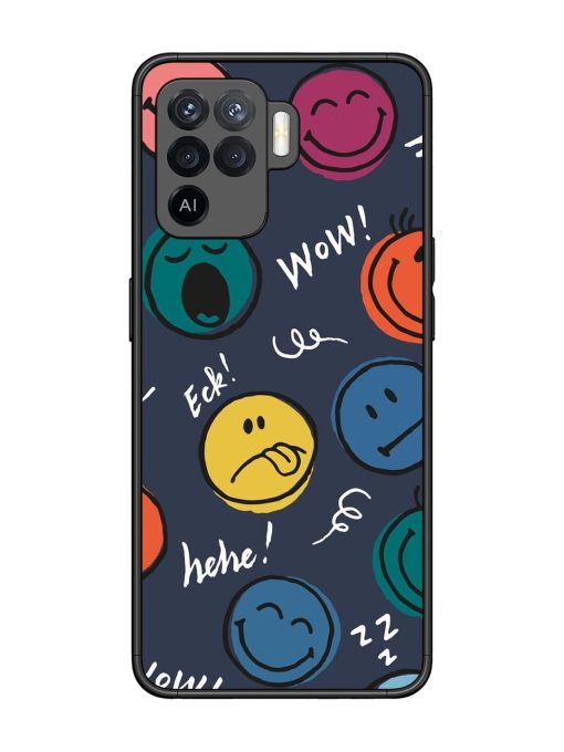 Emoticon Parade Glossy Soft Edge Case for Oppo F19 Pro Chachhi