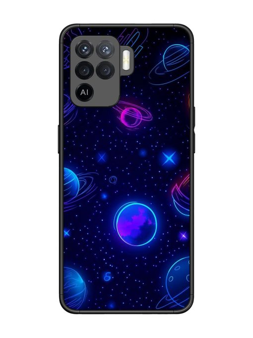 Neon Cosmos Glossy Soft Edge Case for Oppo F19 Pro Chachhi