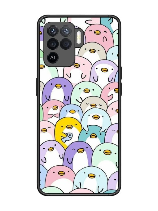 Penguin Party Glossy Soft Edge Case for Oppo F19 Pro Chachhi