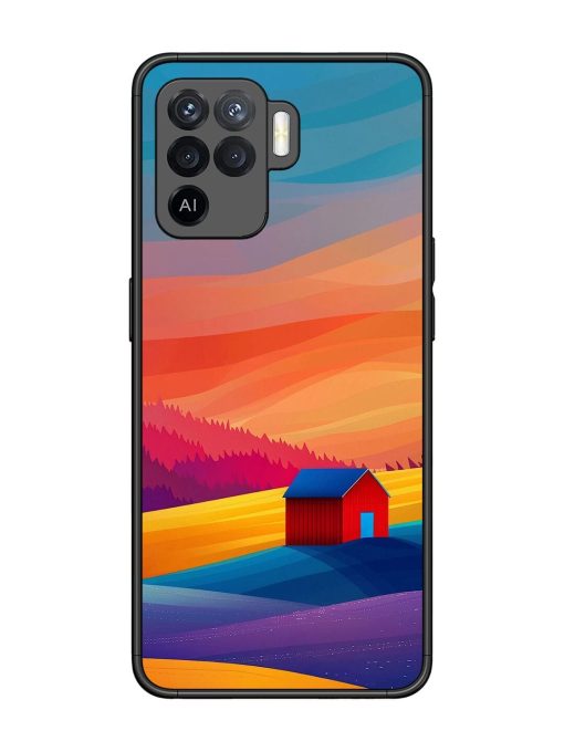 Sunset Solitude Glossy Soft Edge Case for Oppo F19 Pro Chachhi