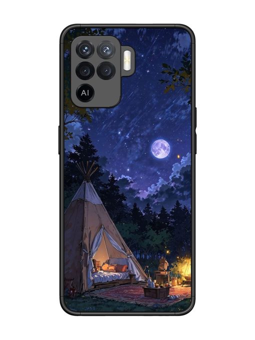 Moonlight Camping Glossy Soft Edge Case for Oppo F19 Pro Chachhi