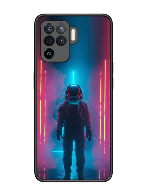 Neon Astronaut Glossy Soft Edge Case for Oppo F19 Pro Chachhi