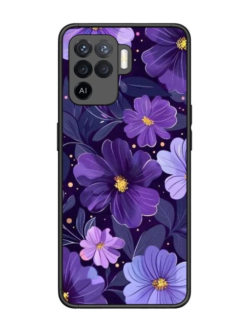 Purple Paradise Glossy Soft Edge Case for Oppo F19 Pro Chachhi