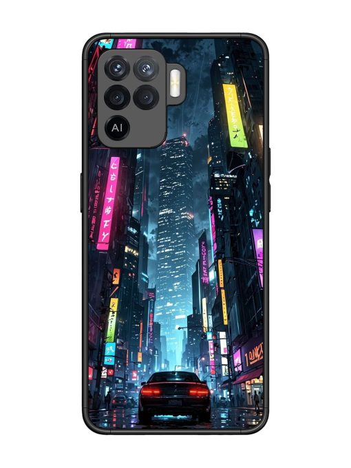 Neon Nightscape Glossy Soft Edge Case for Oppo F19 Pro Chachhi