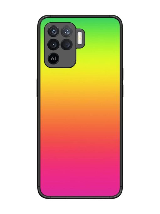 Rainbow Gradient Glossy Soft Edge Case for Oppo F19 Pro Chachhi