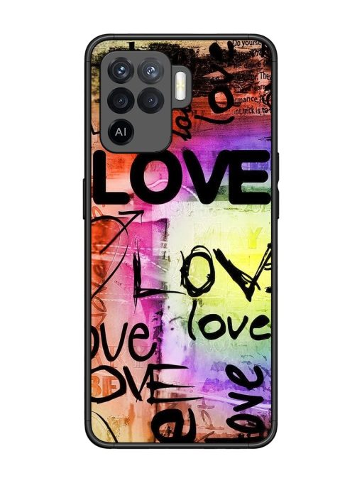 Love Graffiti Glossy Soft Edge Case for Oppo F19 Pro Chachhi