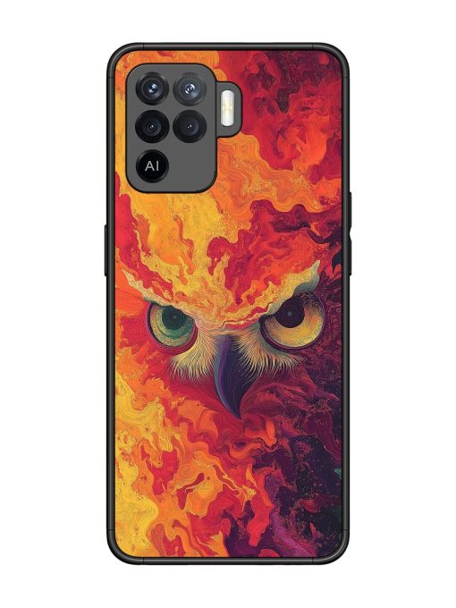 Fiery Owl Glossy Soft Edge Case for Oppo F19 Pro Chachhi