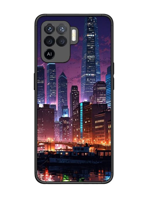 Neon Nightscape Glossy Soft Edge Case for Oppo F19 Pro Chachhi