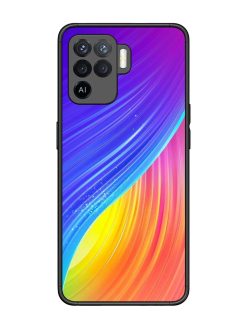 Neon Swirl Glossy Soft Edge Case for Oppo F19 Pro