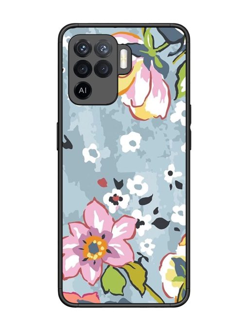 Floral Fantasy Glossy Soft Edge Case for Oppo F19 Pro Chachhi