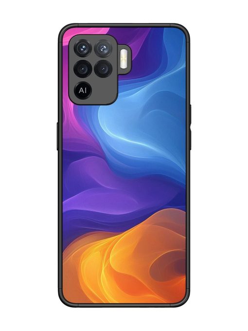 Cosmic Currents Glossy Soft Edge Case for Oppo F19 Pro Chachhi