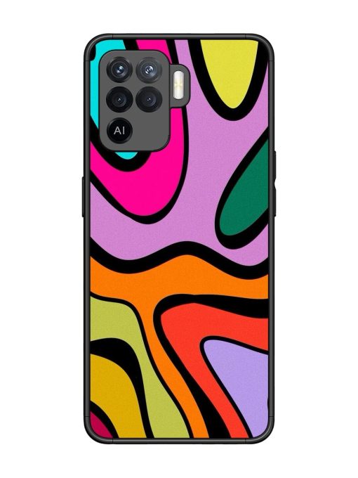 Groovy Swirls Glossy Soft Edge Case for Oppo F19 Pro Chachhi