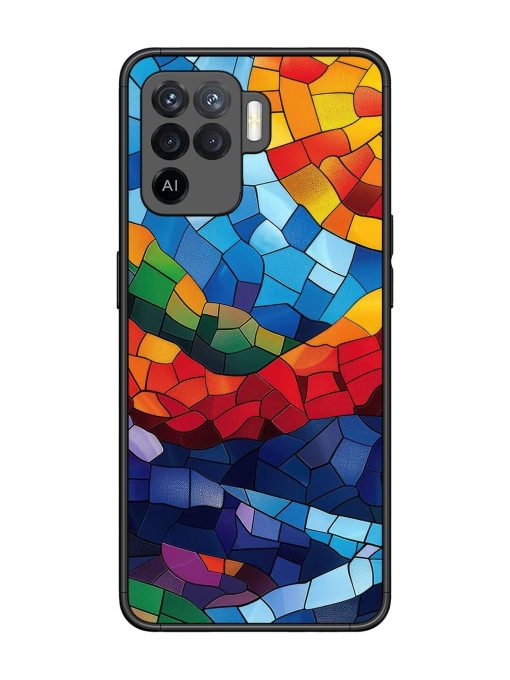 Mosaic Sunset Glossy Soft Edge Case for Oppo F19 Pro Chachhi