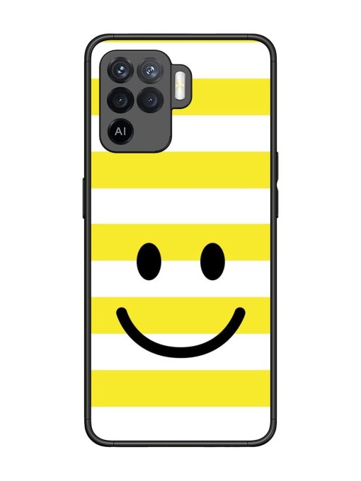 Smiling Stripes Glossy Soft Edge Case for Oppo F19 Pro Chachhi