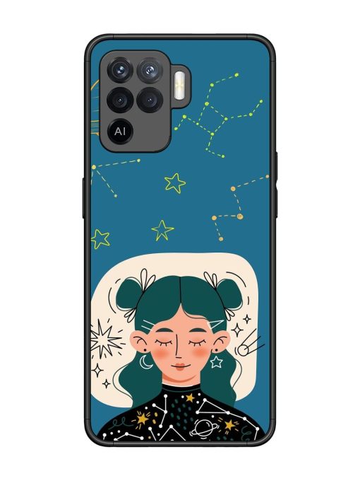 Cosmic Daydreamer Glossy Soft Edge Case for Oppo F19 Pro Chachhi