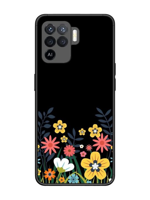 Floral Night Sky Glossy Soft Edge Case for Oppo F19 Pro Chachhi