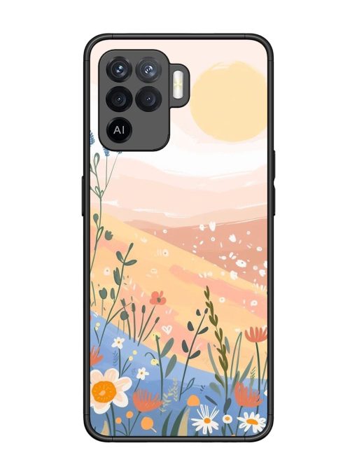 Golden Hour Blooms Glossy Soft Edge Case for Oppo F19 Pro Chachhi