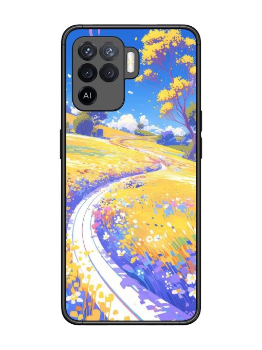 Vibrant Spring Meadow Glossy Soft Edge Case for Oppo F19 Pro Chachhi